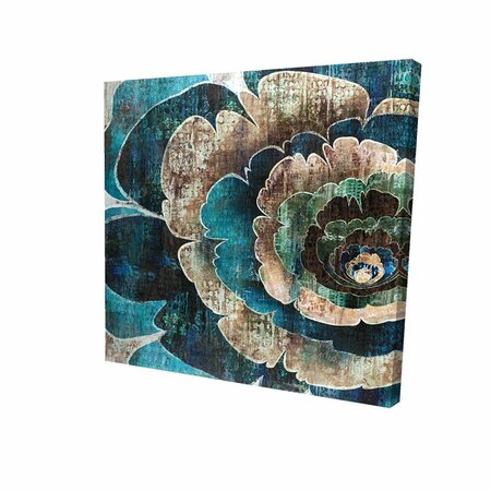 FONDO 12 x 12 in. Blue Flower Montage-Print on Canvas FO2791338